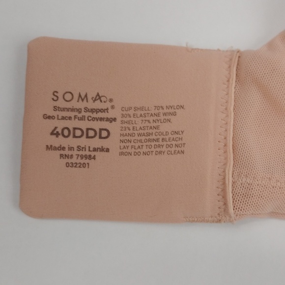 Soma Stunning Support Geo Lace Full Coverage Bra - Picture 3 of 7